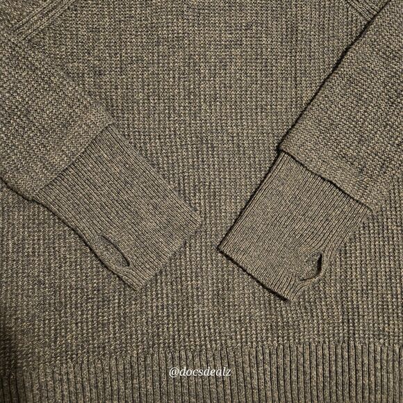 Market & Spruce Sharon Cowl Neck Waffle Stitch Sweater Dark Grey Women's XXL - Picture 6 of 10